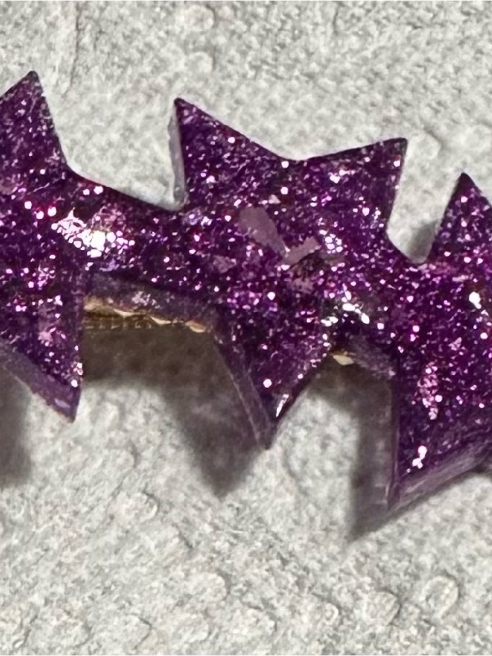 Glitter Star Hair Clip - Purple Kids Accessory